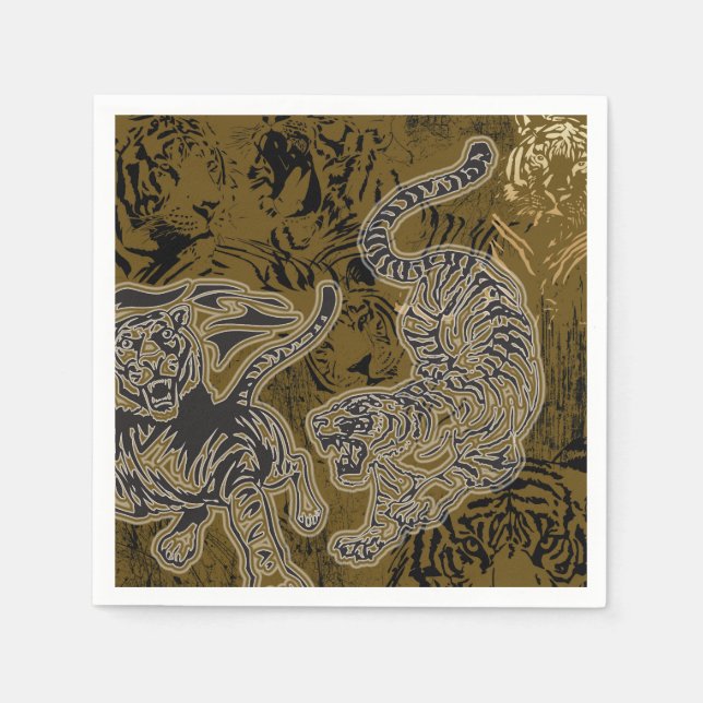 Tigers Paper Napkin Serviette (Vorderseite)