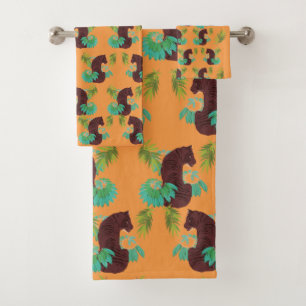 Tigers Pattern Badhandtuch Set