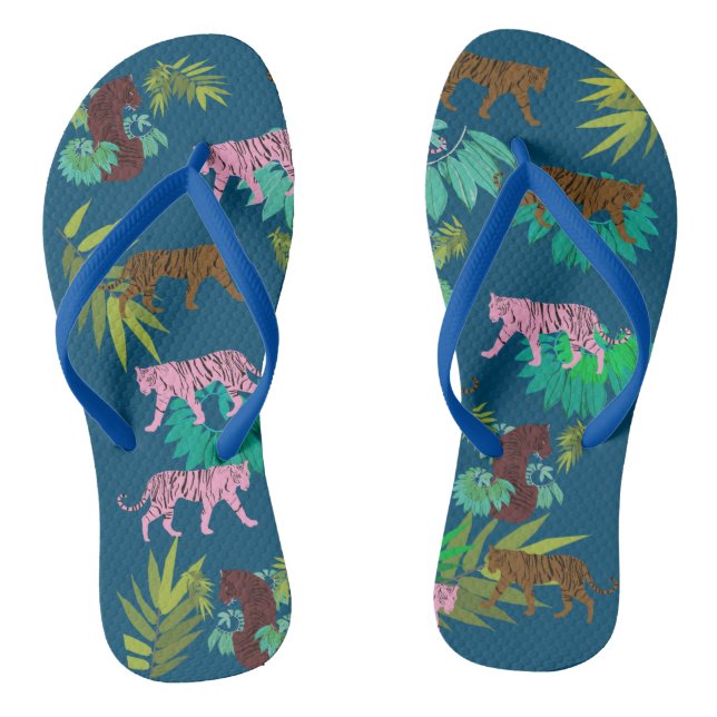 Tigers Pattern Flip Flops (Fußbett)