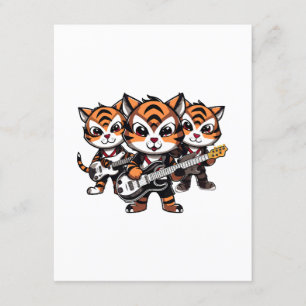 Tigers Playing Band Begleitkarte
