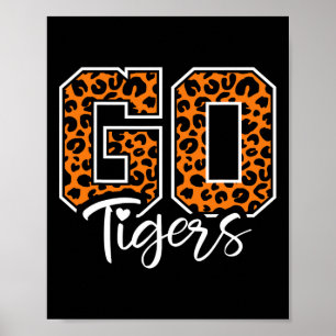 Tigers Schul-Sport Fan Teamgeist Maskottchen Niedl Poster