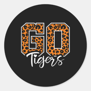 Tigers Schul Sport Fan Teamgeist Maskottchen Süß H Runder Aufkleber