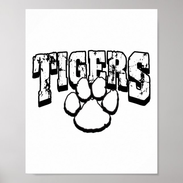 Tigers Schulgeist Ck Zurück zur Schule B  Poster (Vorne)
