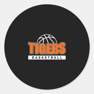 Tigers Sketll Team - Tiger Maskottchen Sport Gesch Runder Aufkleber