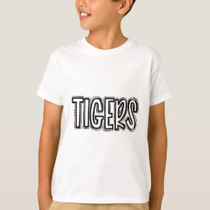 Tigers Swash Schulgeist Orange Schwarzer Fußll Spo T-Shirt