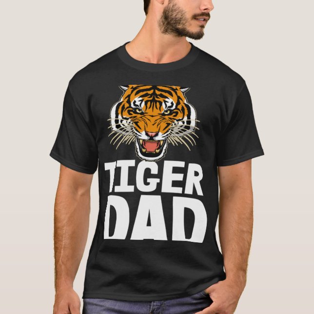 Tigers Vater Roaring Tiger T-Shirts Männer Tigerge (Vorderseite)