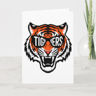Tigers Vintager Sportname Design Männer Frauen Mäd Karte