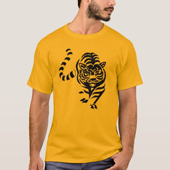 Tigerschwarzes und -GELB T-Shirt (Vorderseite)