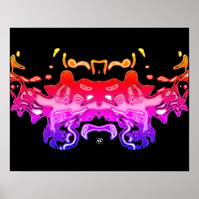 Tigerskizze (Gelb 2) Poster (Vorne)