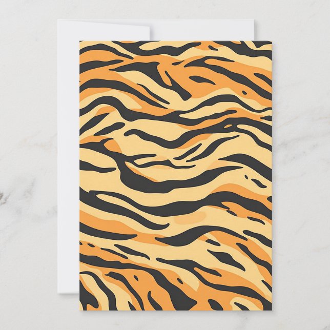 Tigerstreifen Einladung (Vorderseite)