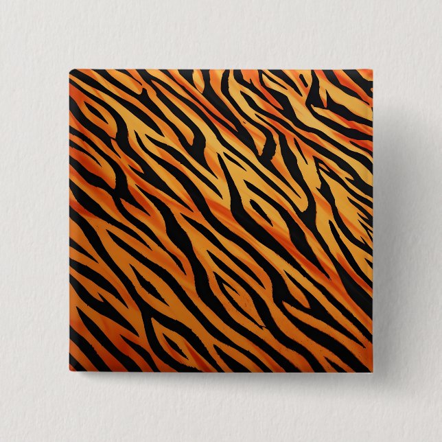 Tigerstreifen Fellmuster Button (Vorderseite)