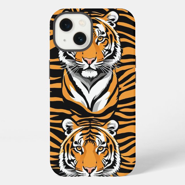 Tigerstreifen iPhone Hülle (Rückseite)