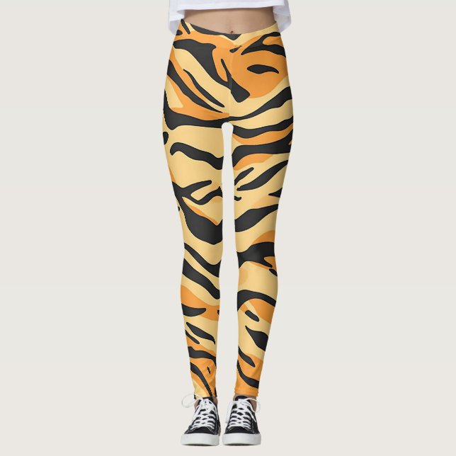 Tigerstreifen Leggings (Vorderseite)