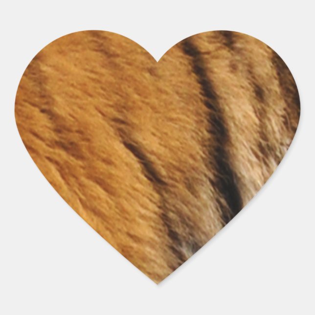 Tigerstreifen mit Fotos, die von den Großen Katzen Herz-Aufkleber (Vorderseite)