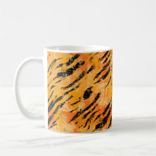 Tigerstreifen Orange Muster Kaffeetasse