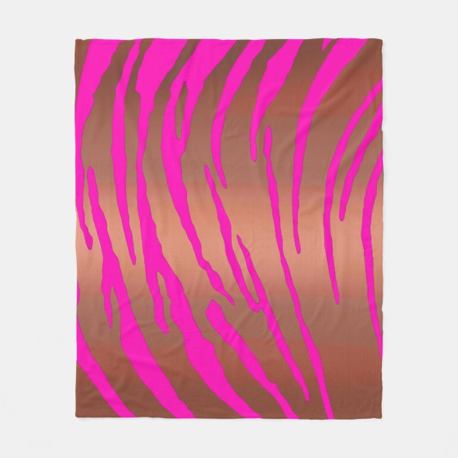 Tigerstreifen-Pinks Fleecedecke (Vorderseite)