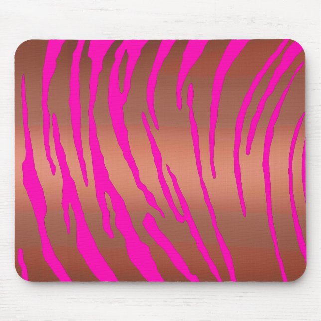 Tigerstreifen-Pinks Mousepad (Vorne)