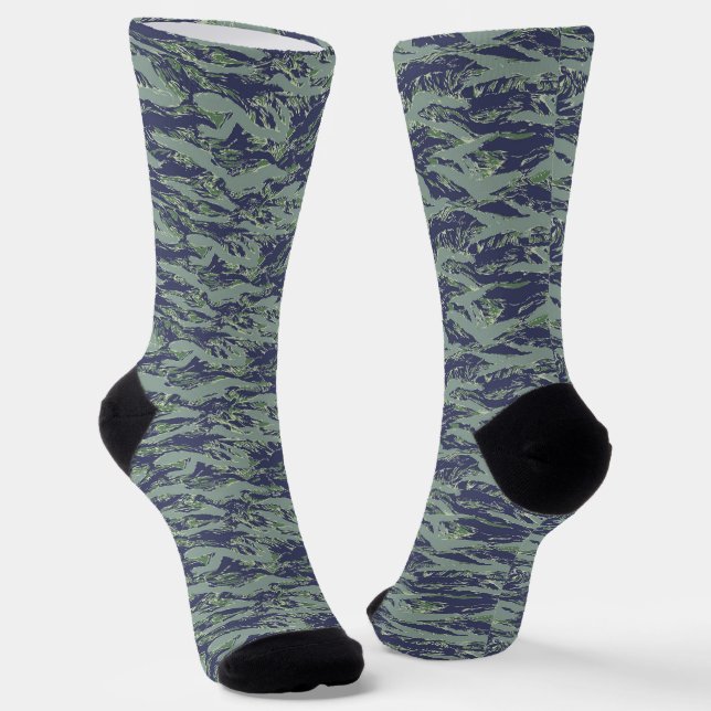 Tigerstripe Camouflage Militärisches Muster Socken (Gewinkelt)