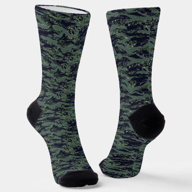 Tigerstripe Camouflage Militärisches Muster Socken (Gewinkelt)