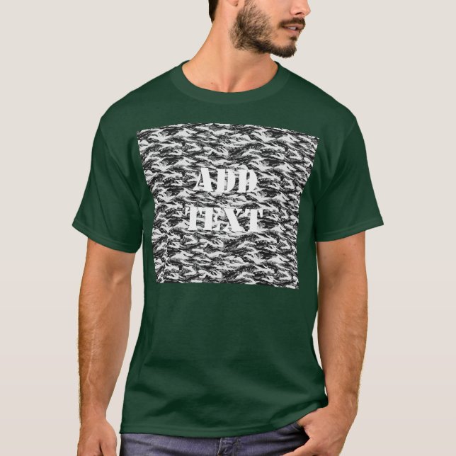 Tigerstripe Urban Camouflage - Schwarz & Grau T-Shirt (Vorderseite)
