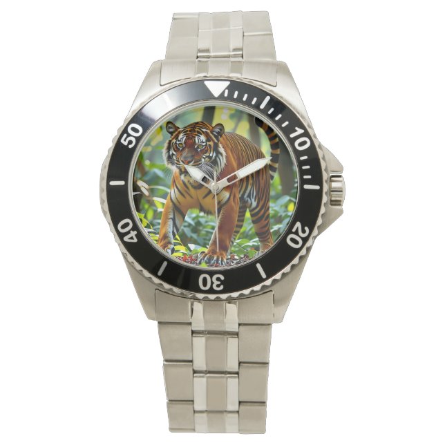 Tigeruhr Armbanduhr (Vorderseite)