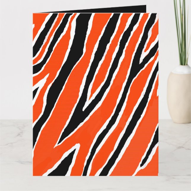 Tigerumpfpapier - orange/schwarz karte (Vorderseite)
