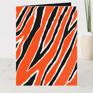 Tigerumpfpapier - orange/schwarz karte