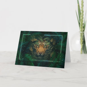Tigerverstecken in Foliage Karte