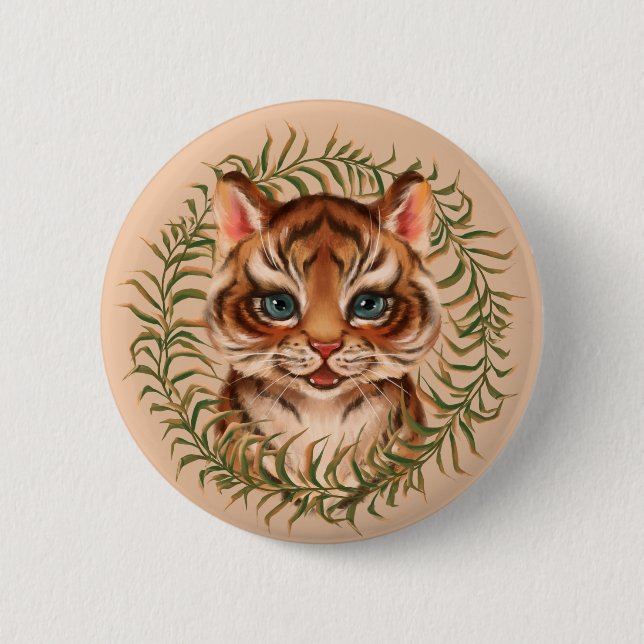 Tigerwürfel Button (Vorderseite)