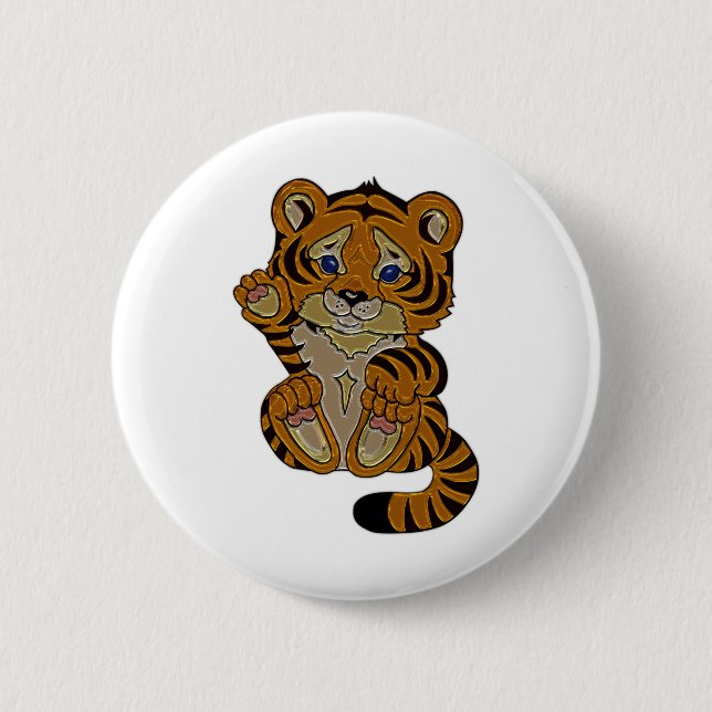 Tigerwürfel Button (Vorderseite)