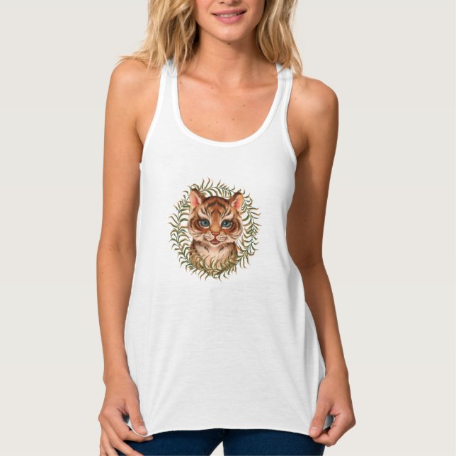 Tigerwürfel Tank Top (Vorderseite)