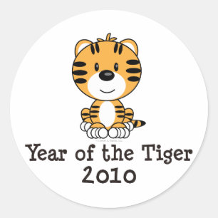 TigerYearOf2010 Runder Aufkleber