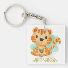 Tigerziffer Cartoon Schlüsselanhänger