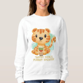 Tigerziffer Cartoon Sweatshirt
