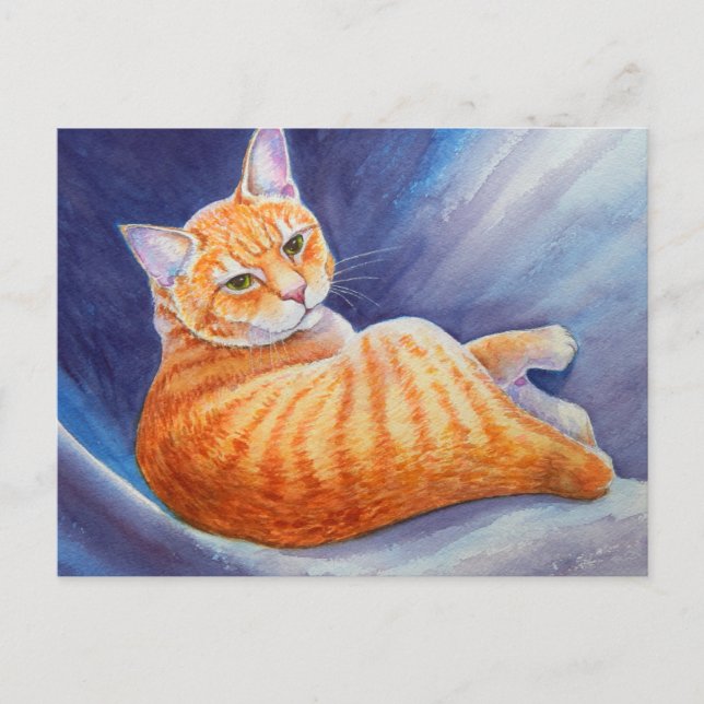 Tigg the Orange Tabby Cat Postkarte (Vorderseite)