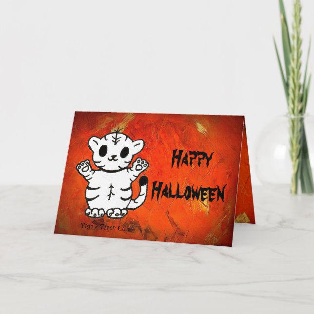 Tiggy-Happy Halloween Karte (Vorderseite)