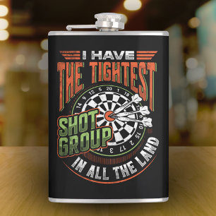 Tightest Shot Group im Land Dart Flask 8 oz. Flachmann