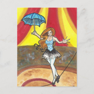 Tightrope Walker Circus Art Fantasy Postkarten