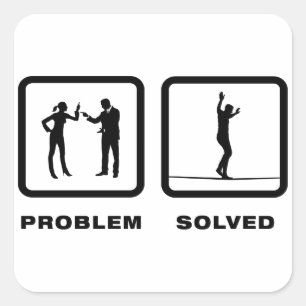 Tightrope Walking Quadratischer Aufkleber