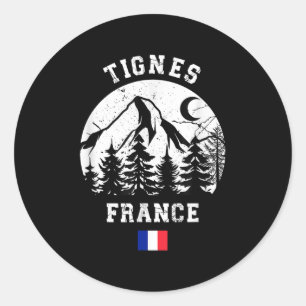 Tignes France Alps Ski Resort Alpin Skifahren Runder Aufkleber