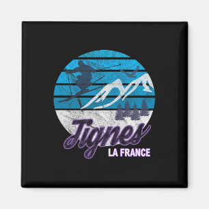 Tignes France French Alps Ski Resort Snowboarden Magnet