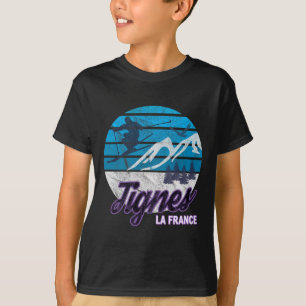 Tignes France French Alps Ski Resort Snowboarden T-Shirt