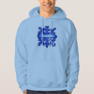 Tignes France Typ Schneeflocken Hoodie
