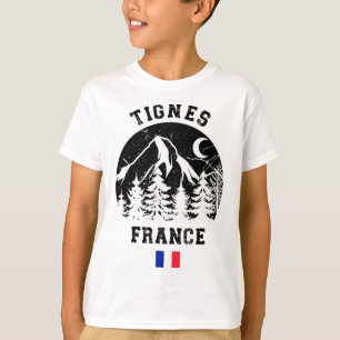 Tignes Frankreich Alpen Skigebiet Alpin-Ski Franzö T-Shirt