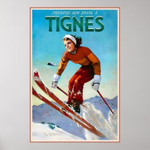 Tignes Frankreich Marilyn Monroe Aerial Freestyle Poster