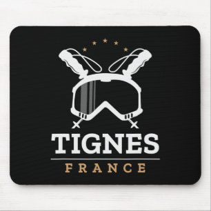 Tignes Frankreich Skigebiet Vintage Skifahren Snow Mousepad