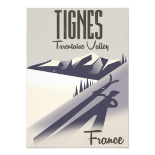 Tignes, Frankreich-Skireiseplakat Fotodruck