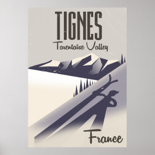 Tignes Skiposter, Frankreich Poster
