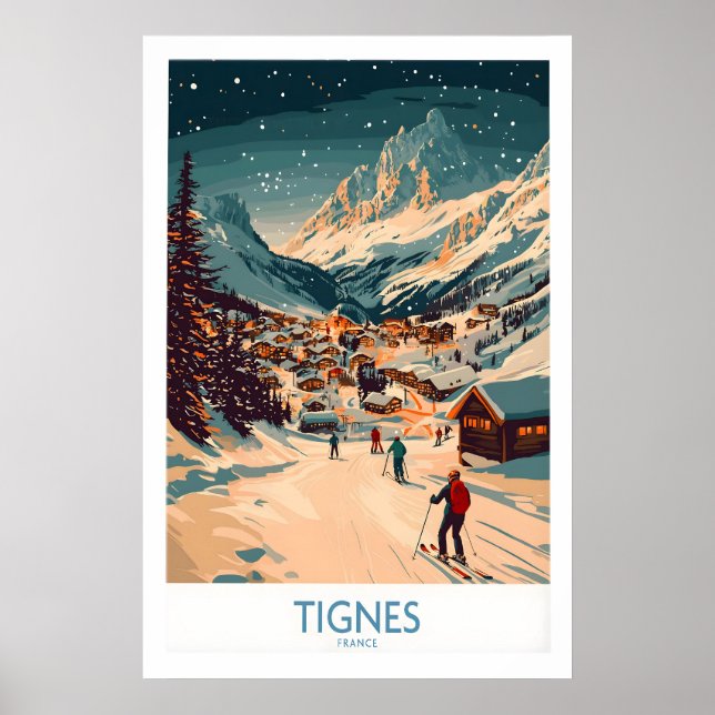 Tignes Wandkunst Ski Poster 1 (Vorne)