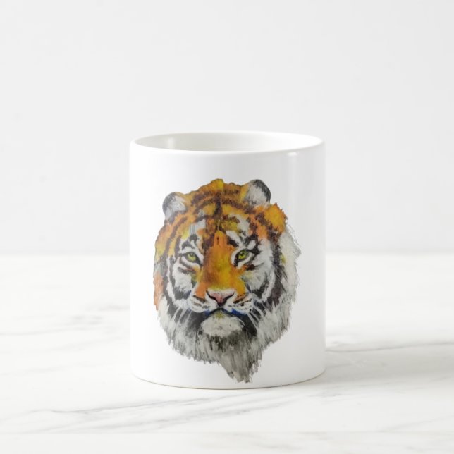 Tigre Acuarela Artístico Kaffeetasse (Mittel)